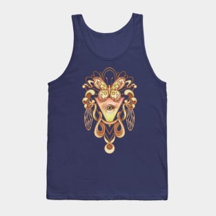 Mystic Eye Gold and Green Day Butterfly Tank Top